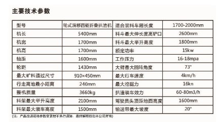 輪式滑移四驅折疊扒渣機